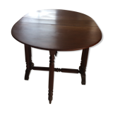 Oval folding table 2 extensions Mahogany