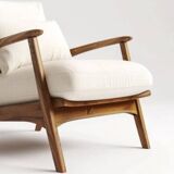 Fauteuil scandianve en teck