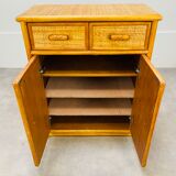 Rattan chest of drawers 60s