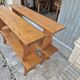 Set of 4 farm benches in old fir 1950s - 1m30