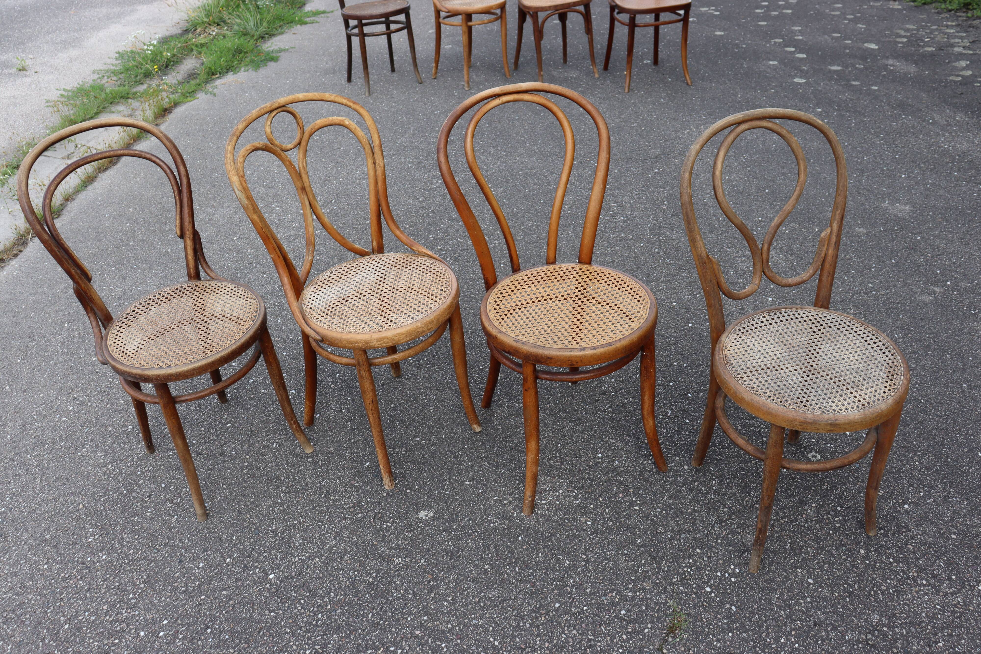 Series 8 mismatched bistro chairs