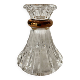 Lustre Cristal D'Arques, Bougeoir À Bord Doré
