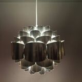 Mid Ventury Modern silver Danish hanging lamp
