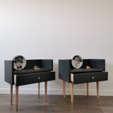 Pair of vintage bedside tables