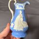 Victorian Porcelain Cruche Pitcher Vase Ewer Sam Alcock Woman Girl