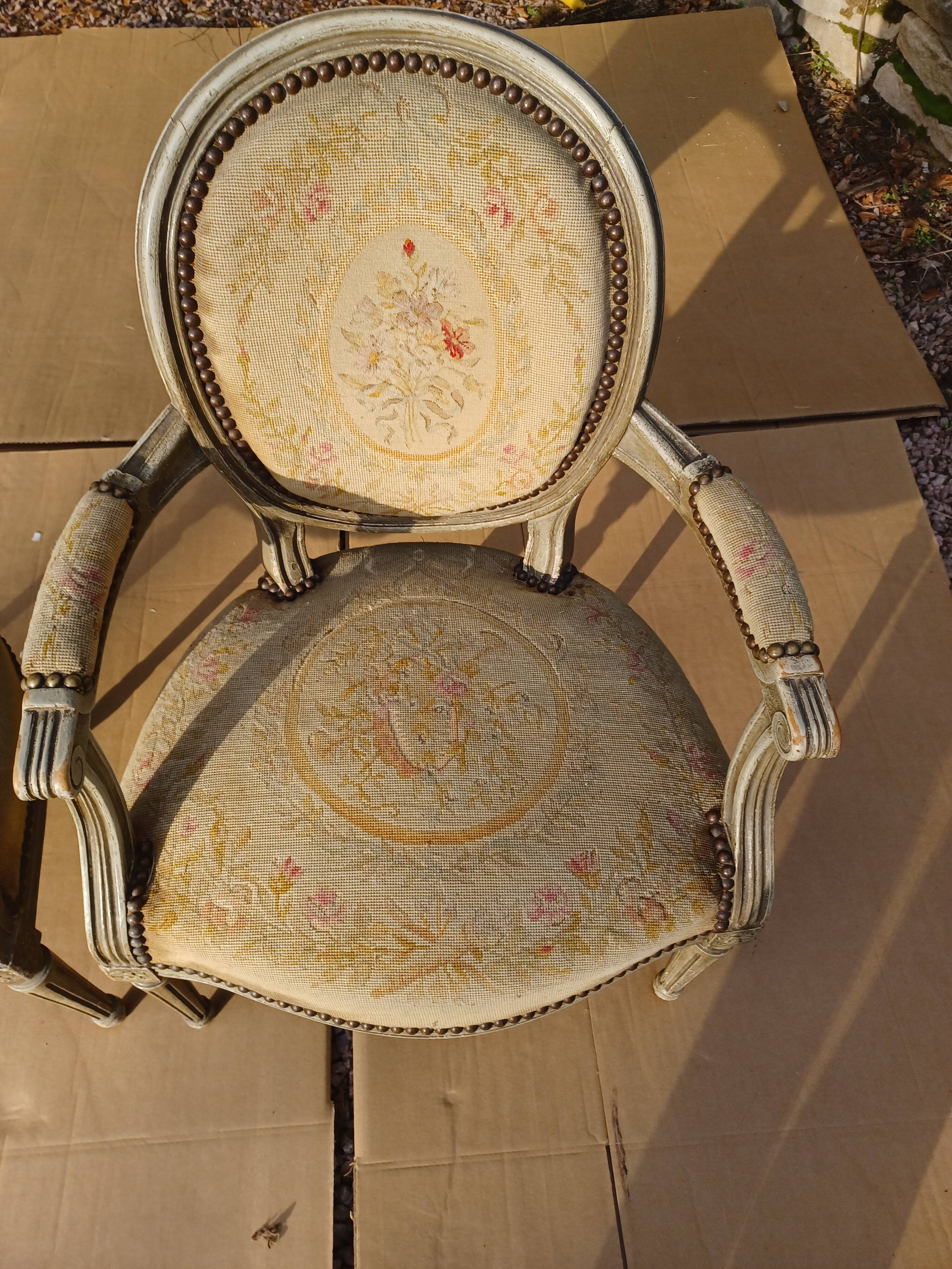 Medallion armchairs