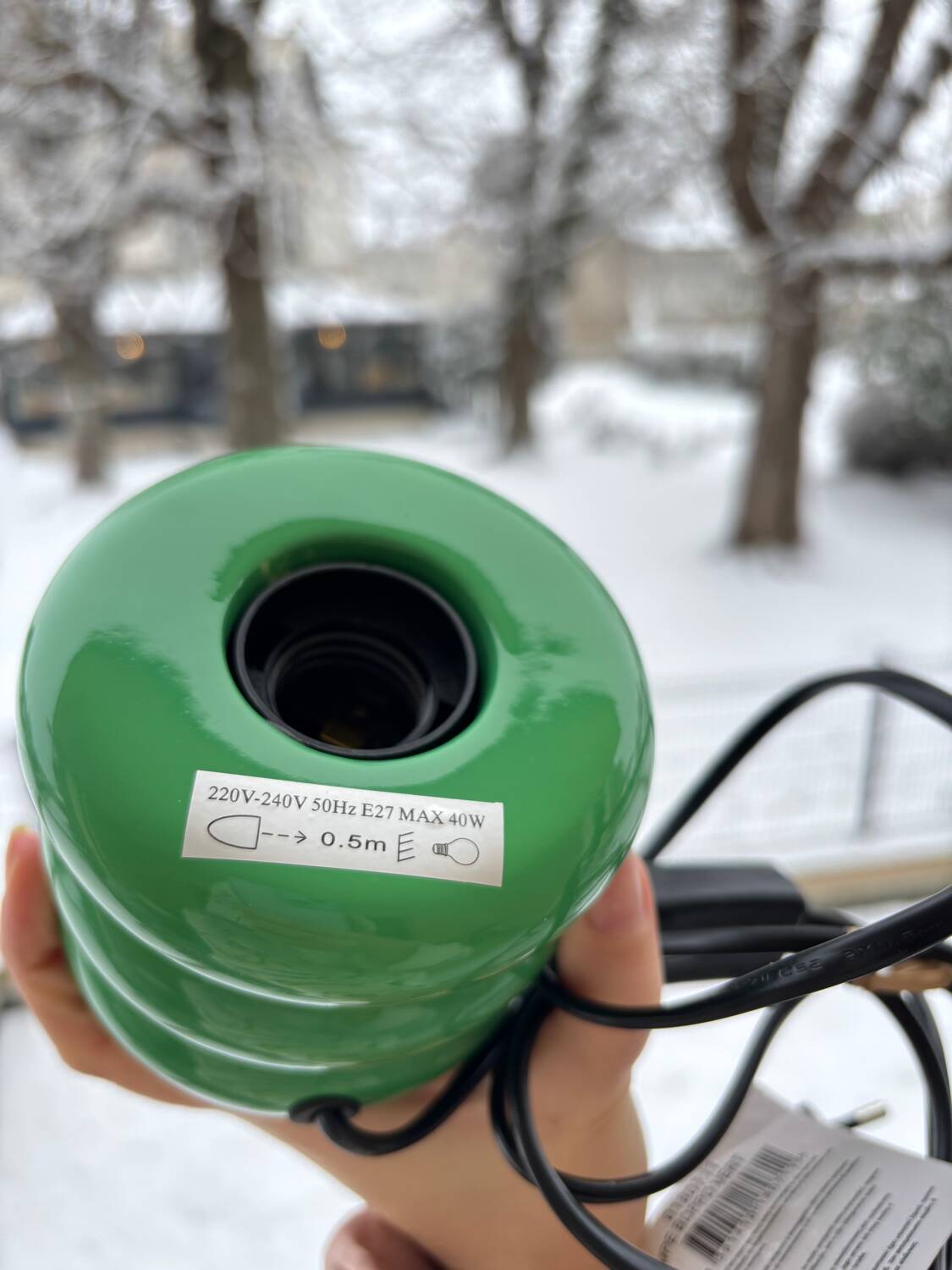 Boppo green bedside lamp 9cm