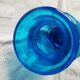 Italian vase in engraved blue glass