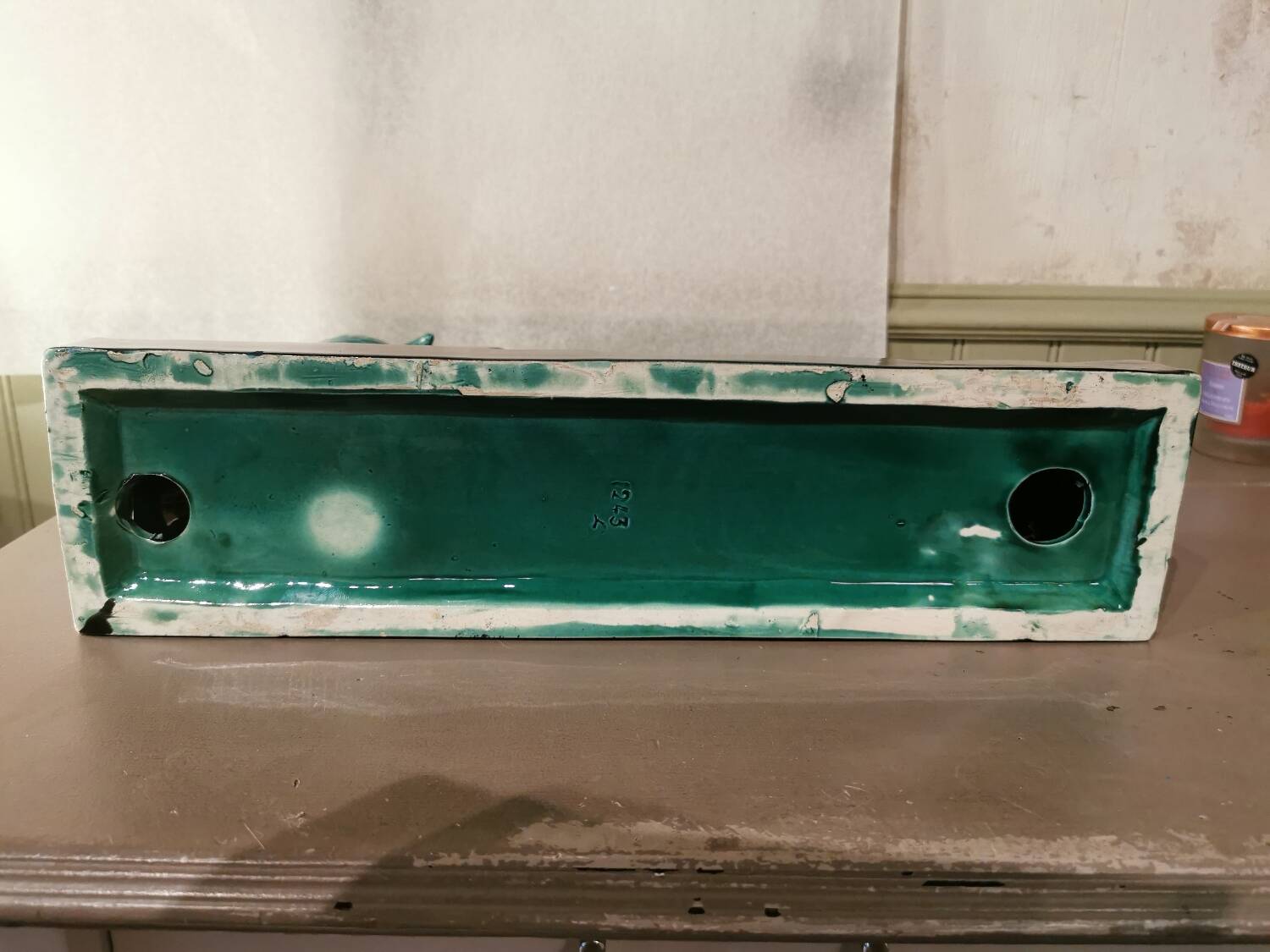 Art Deco Pheasant in Green Ceramic