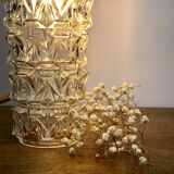 Vintage moulded glass tulip hanging lamp