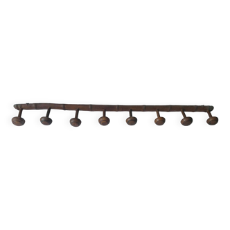 Porte manteau mural en bois 8 pateres