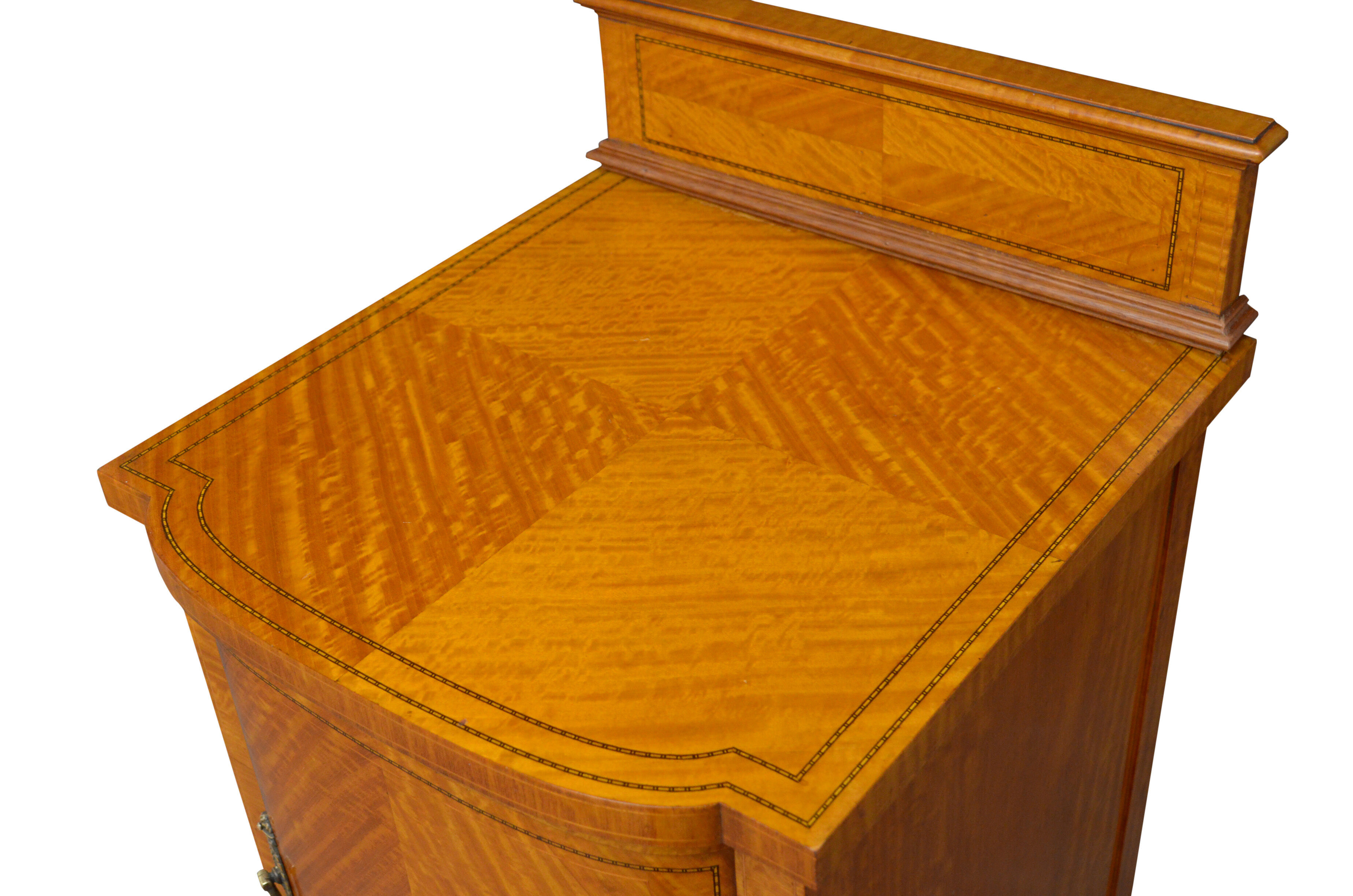 Meuble de chevet édouardien en bois satiné