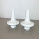 Set of 2 Op Art Biscuit Porcelain Ufo Vases by Edelstein Bavaria, Germany, 1970s