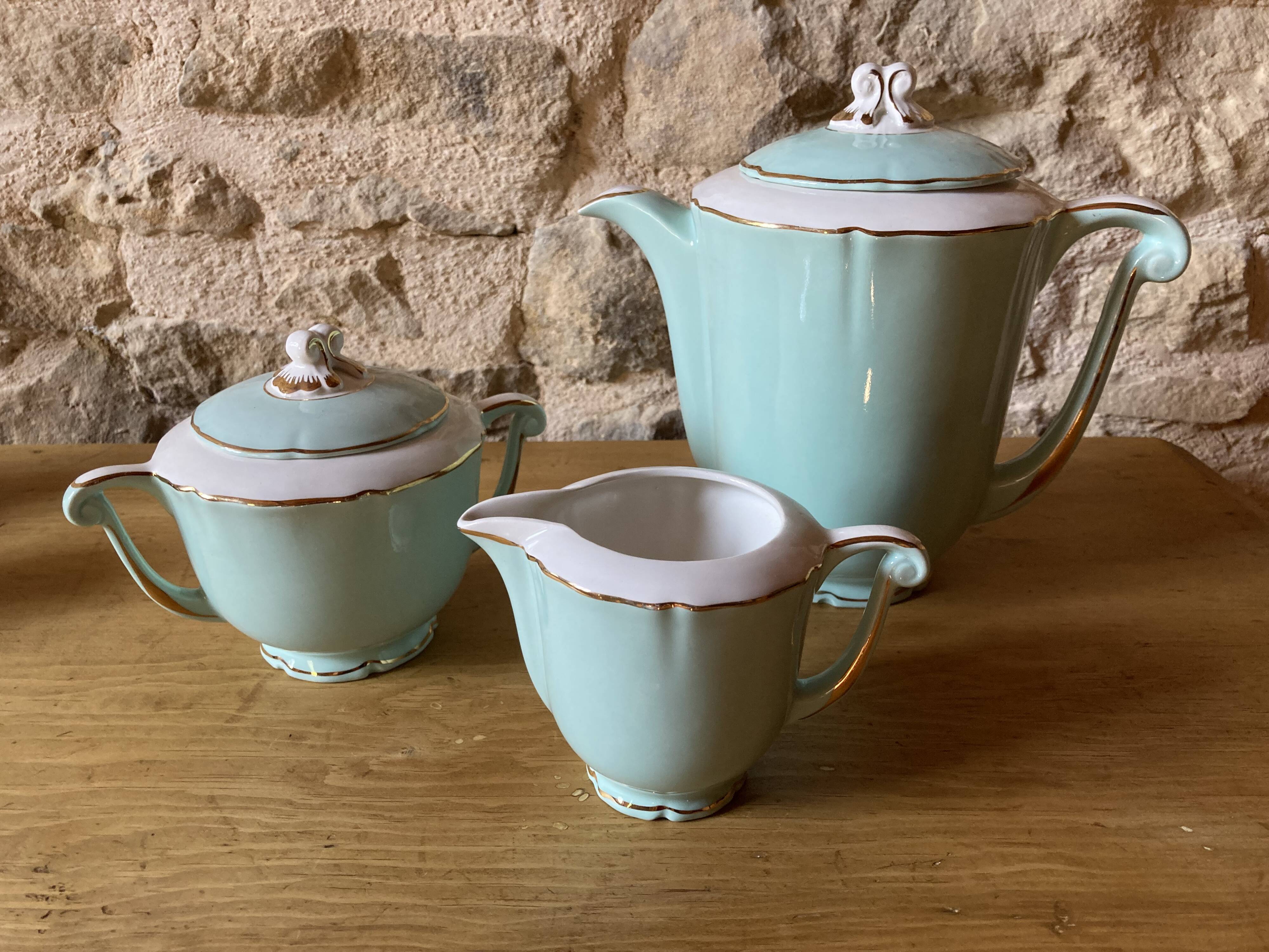 Coffee service - Céranord, Saint-Amand, Trianon model, 1970s