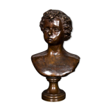 Boy bronze bust