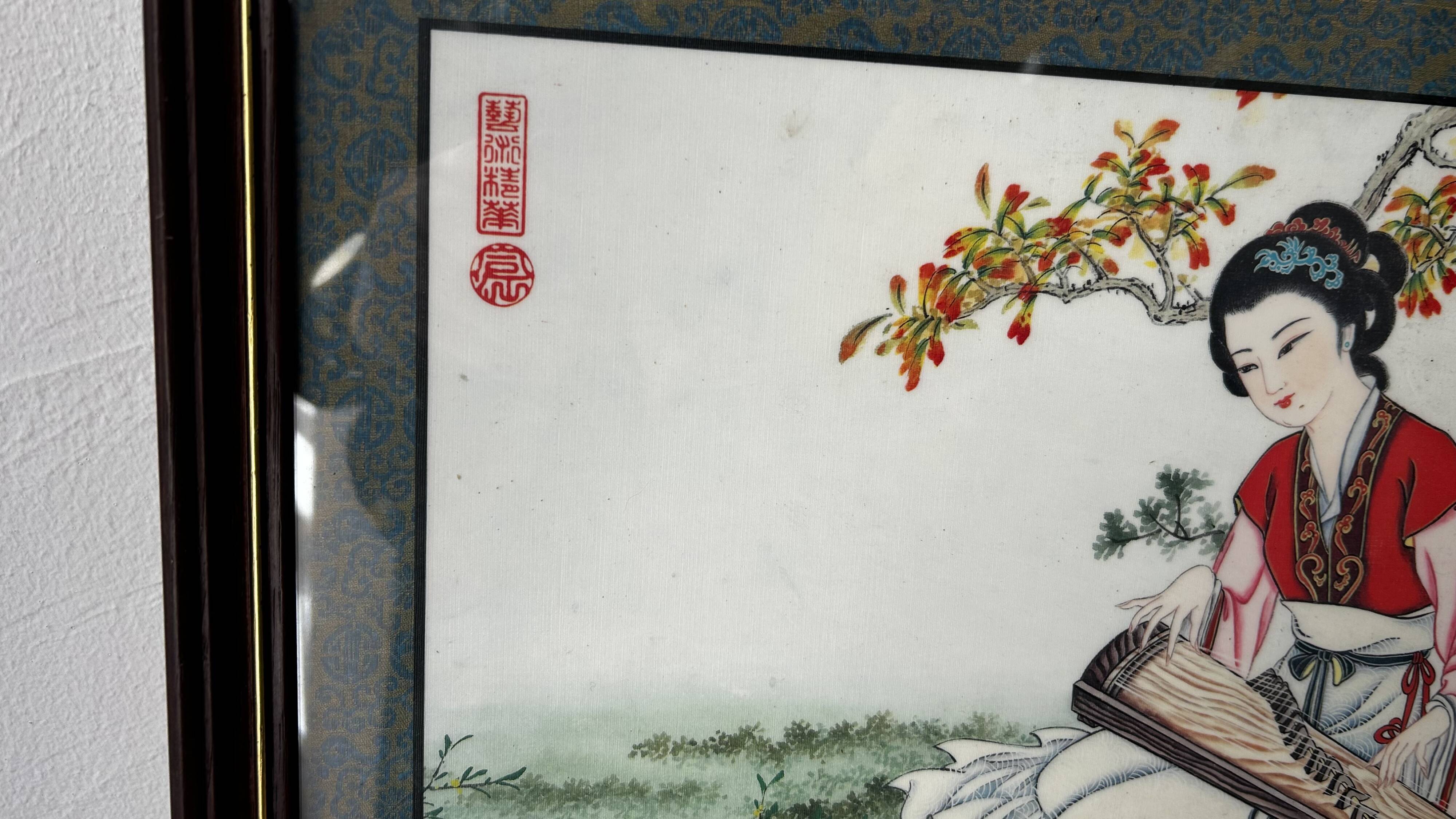 Pairs of Chinese Geisha Wall Panels