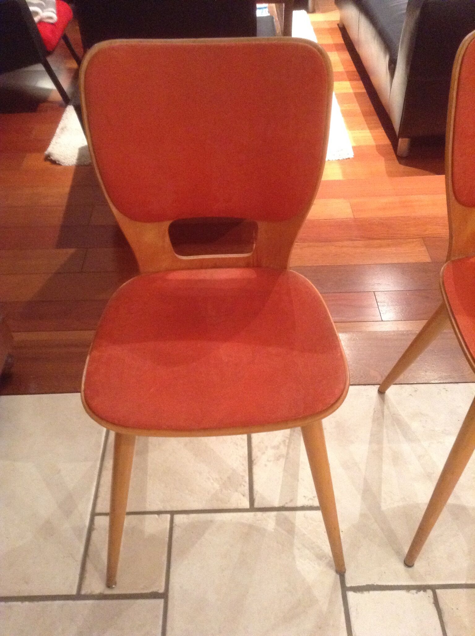 Suite de 4 chaises Baumann bistrot vintage