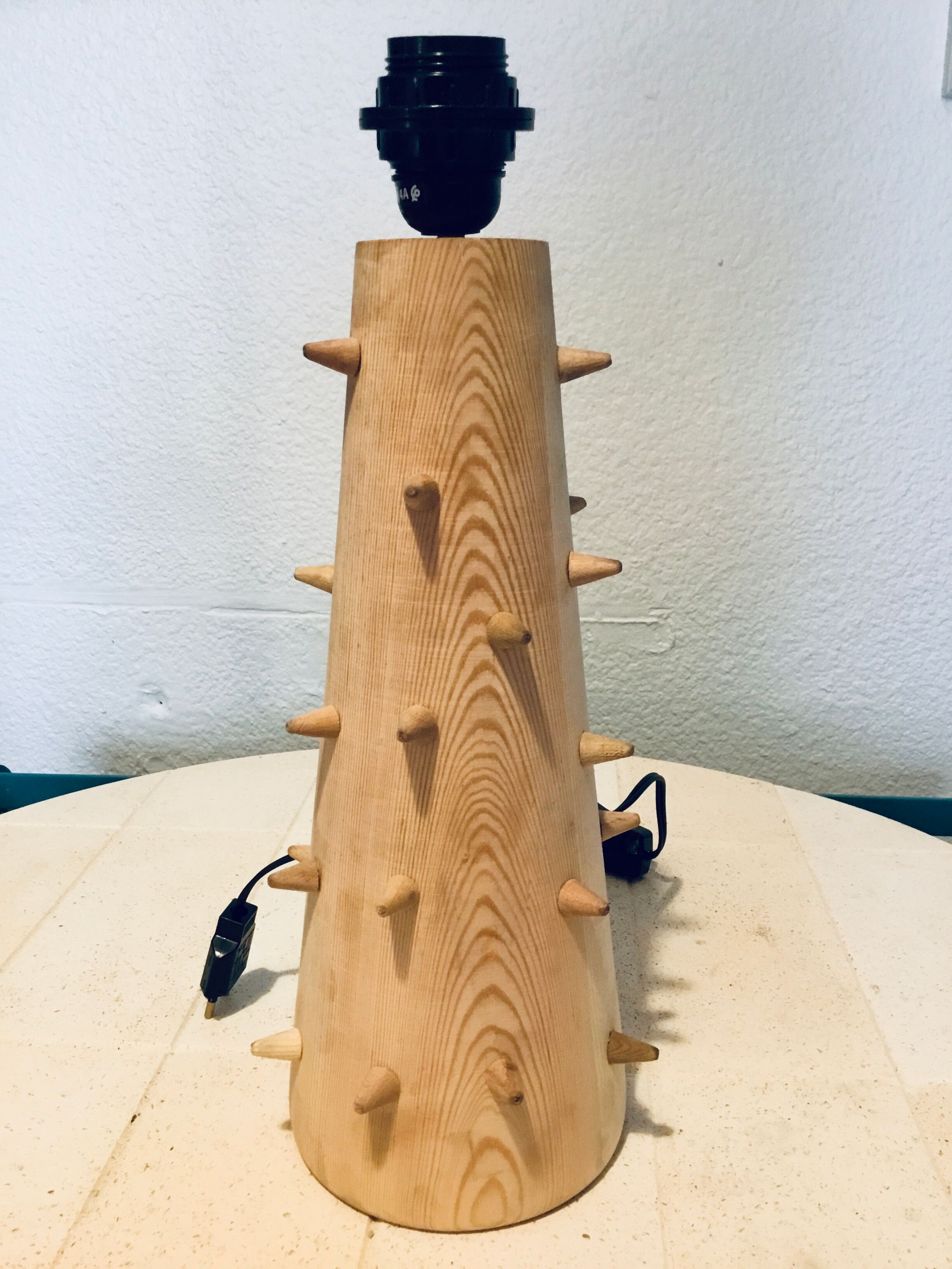 Handmade solid wood lamp base