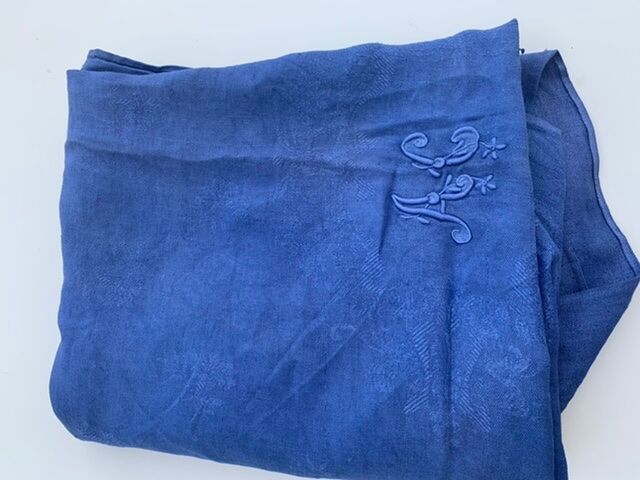 Linen linen linen monogram AC, floral pattern art deco