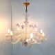 Vintage murano glass flower chandelier, 1950s
