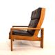 Fauteuil en cuir marron à dossier haut Asko Bonanza par Esko Pajamies