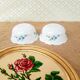 Duo of arcopal cups myosotis Veronica vintage patterns