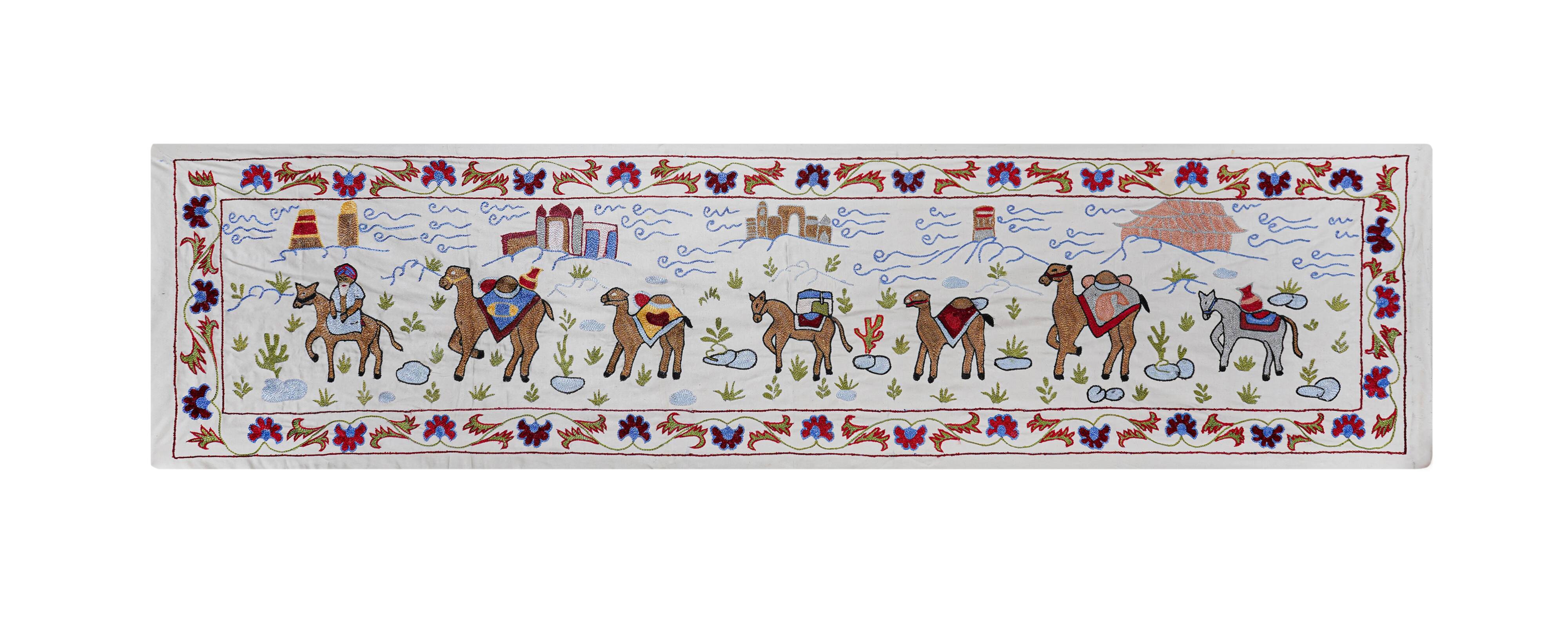 Hand-knotted rug, vintage Turkish rug 51x190 cm