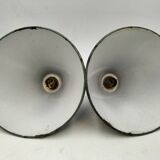 Enamelled sheet metal cone pendants