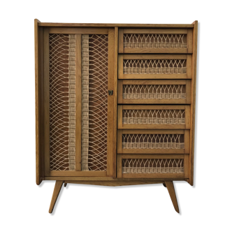 Commode en rotin