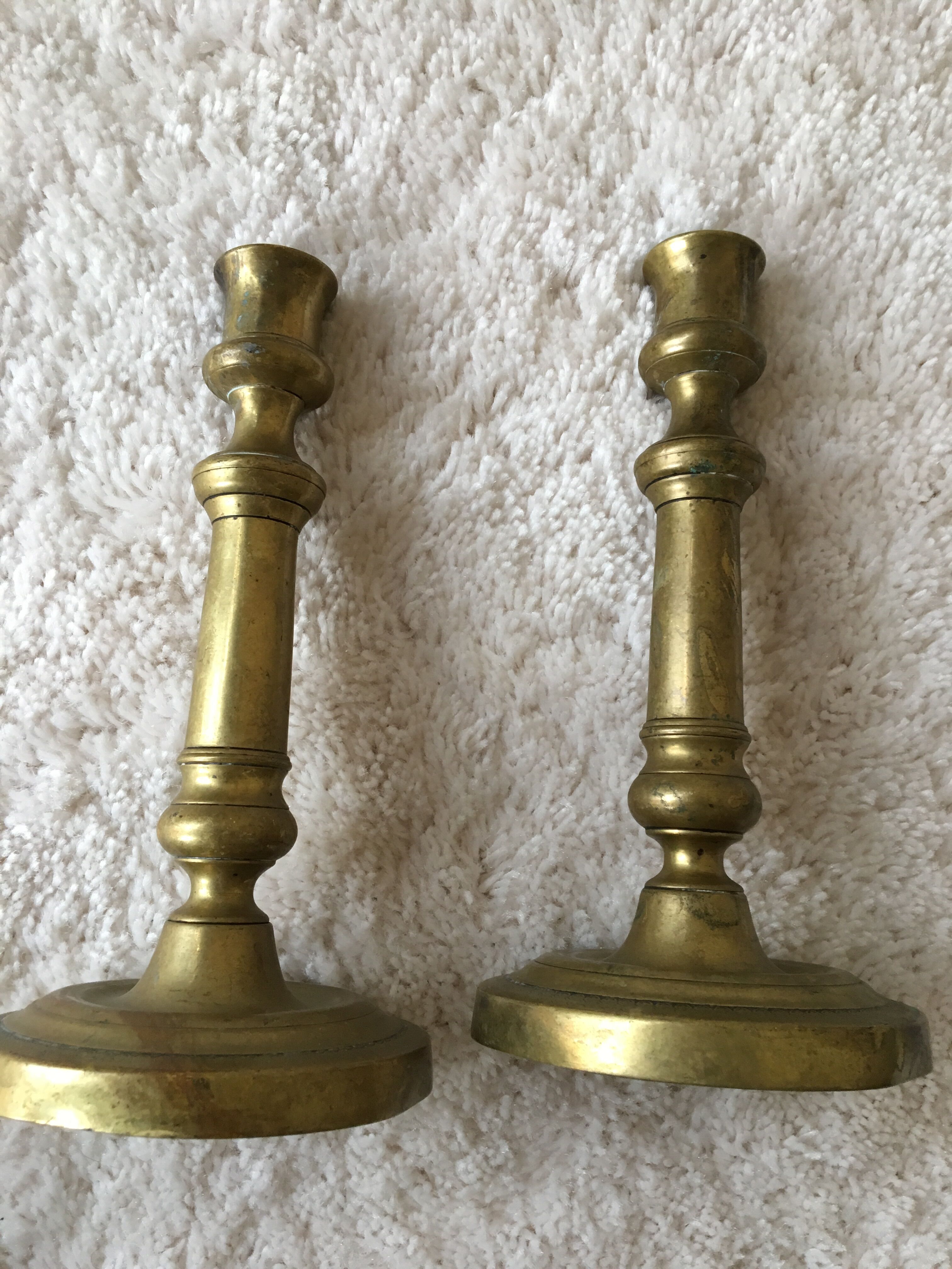 Pair of brass candlestick