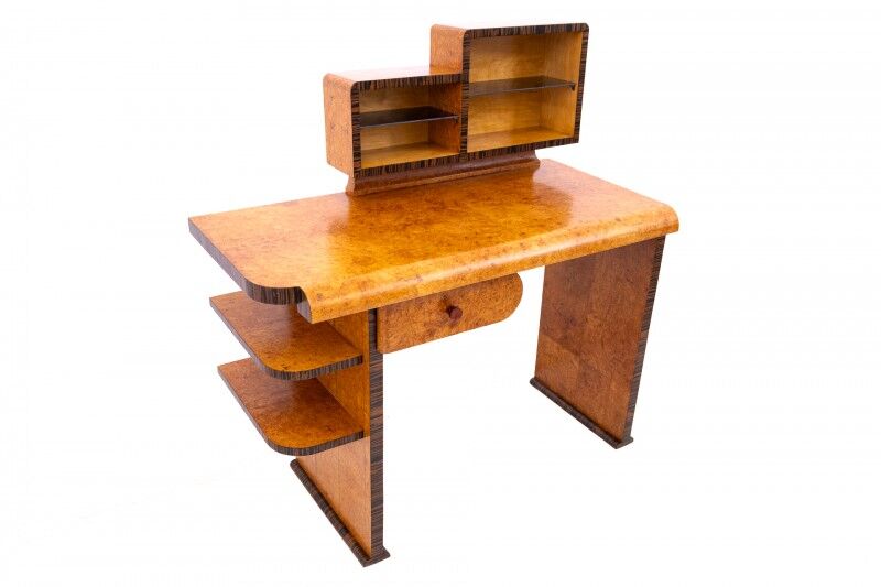 Art Deco desk with extension, Poland, 1950s. After renovation.
