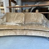 Beige velvet sofa