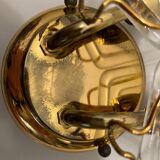 Lot de 2 appliques en laiton et verre, années 1970