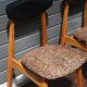 Chaises retapissées x2, années 60