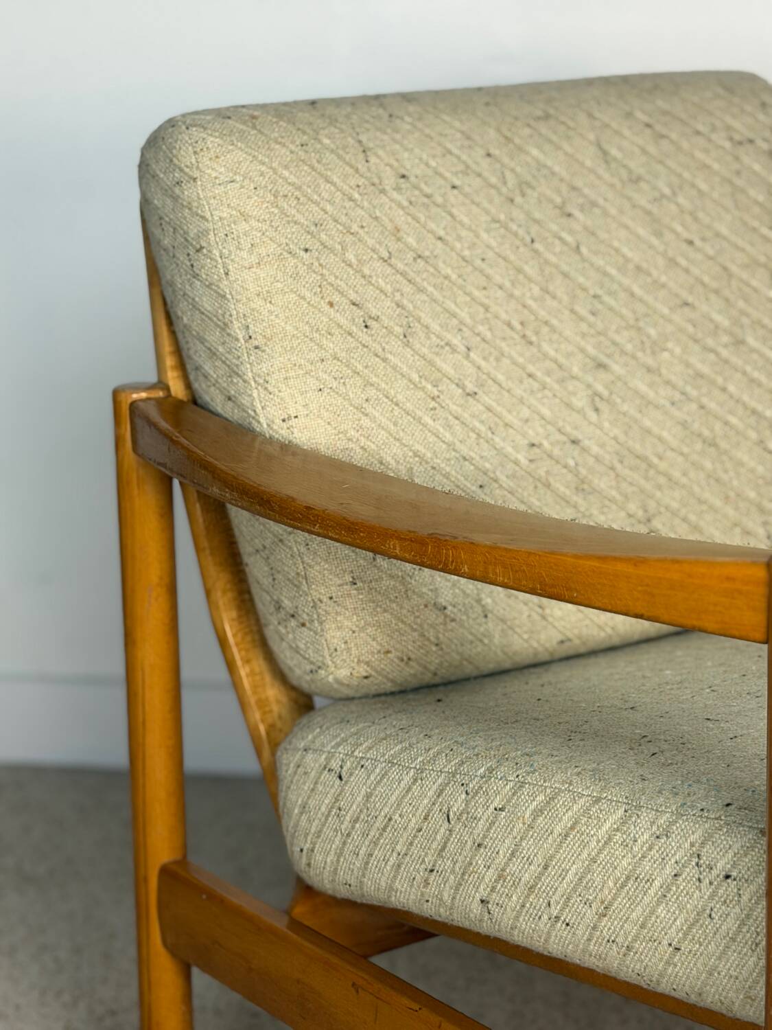 Pair of vintage wooden armchairs