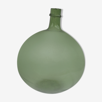 Dame-Jeanne in blown glass XIX° Green Century 15 Liters