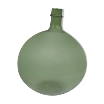 Dame-jeanne en verre soufflé XIX° siècle vert 15 litres