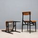 Chaises vintage en similicuir, hêtre peint, design, Italie, années 1960