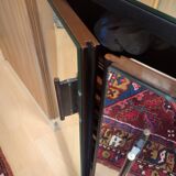 Petit meuble en verre miroir, France vers 1950