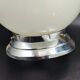 Pair of art deco opaline ceiling ball lamps