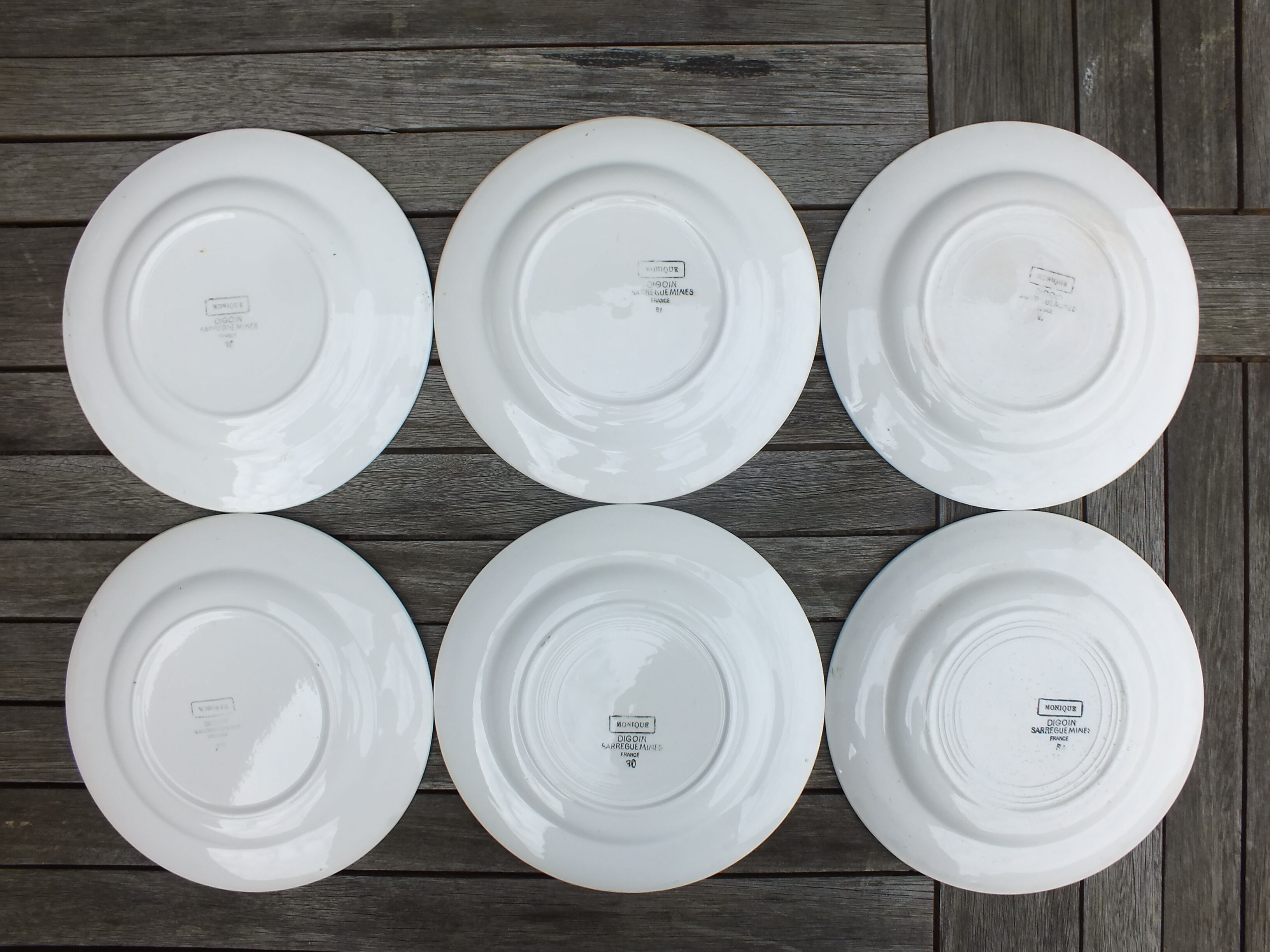 6 Assiettes à dessert Monique par Digoin Sarreguemines