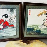 Pairs of Chinese Geisha Wall Panels