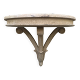 carved wooden wall shelf or wall console