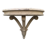 carved wooden wall shelf or wall console