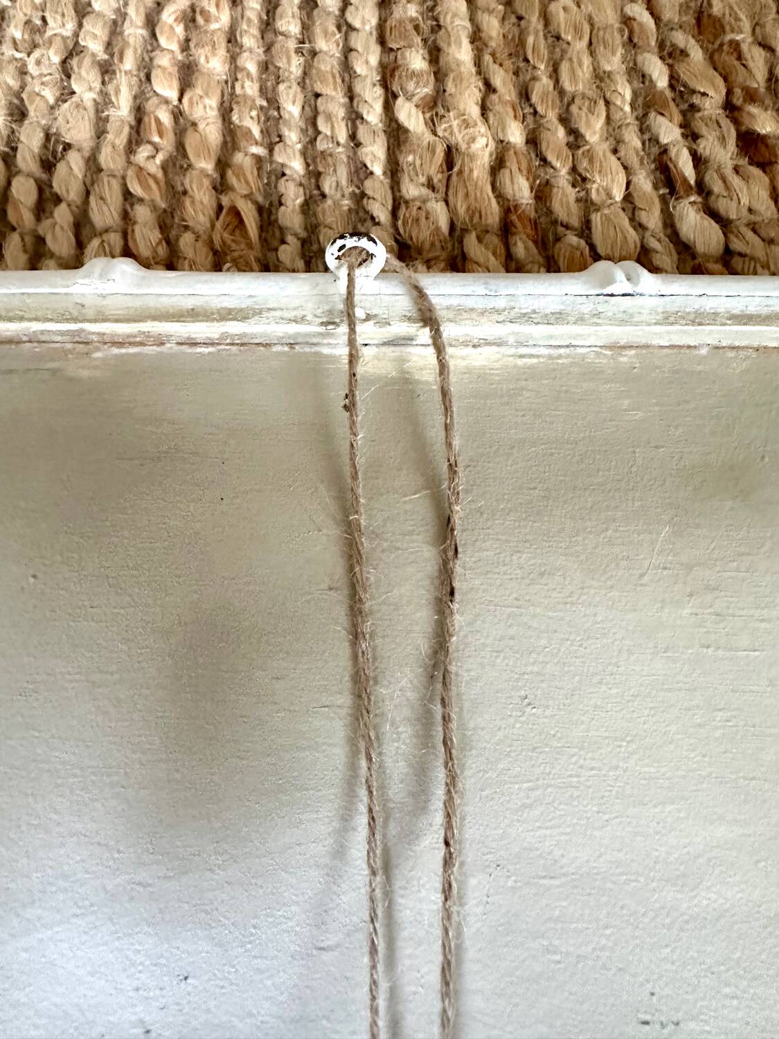 Large bamboo-style wooden mirror