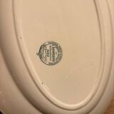 Plat de service ancien faïence bourgeois