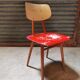 Red wooden chair ton 1960