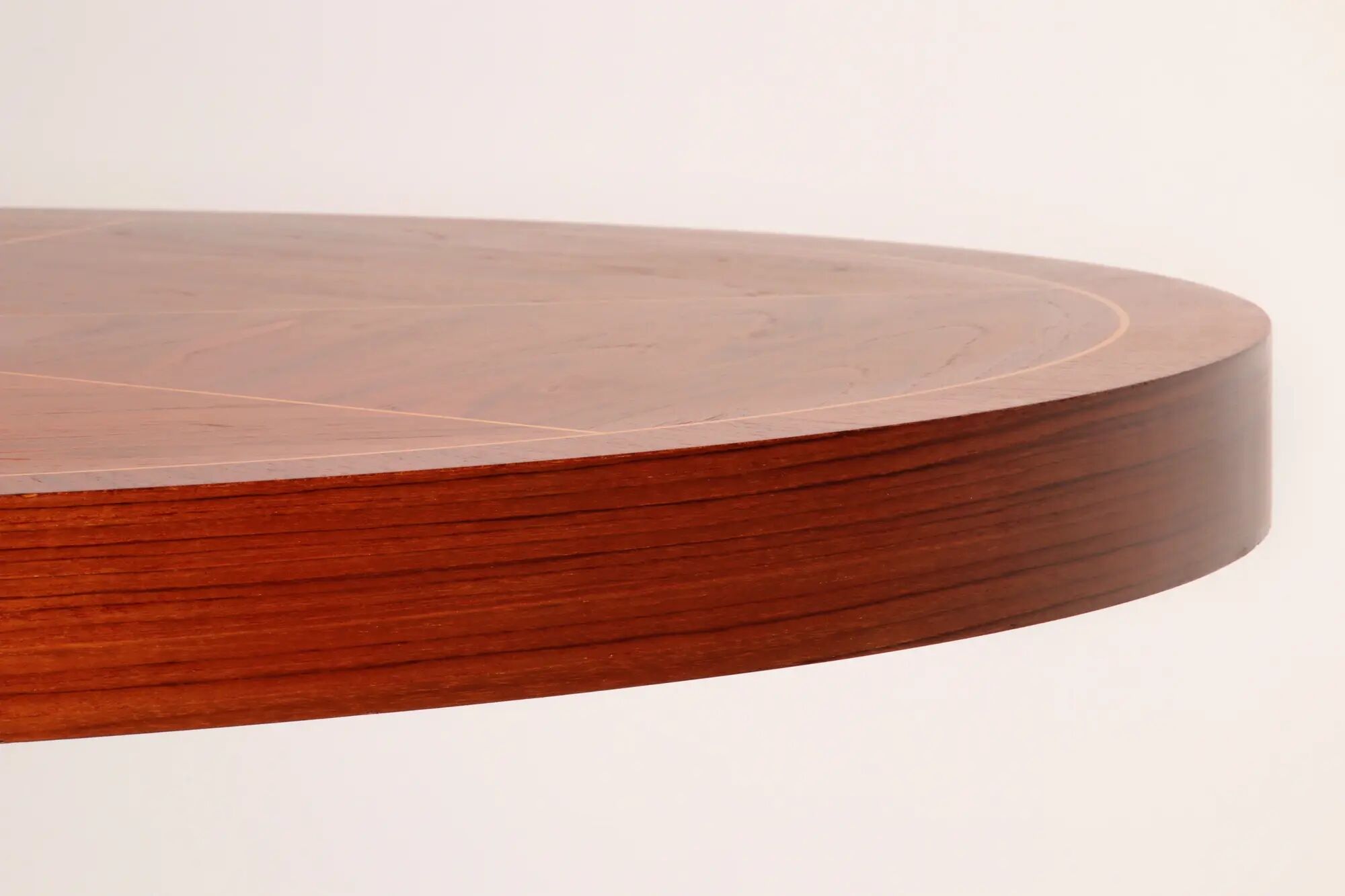Italian mid-century dining table with stunning inlay star