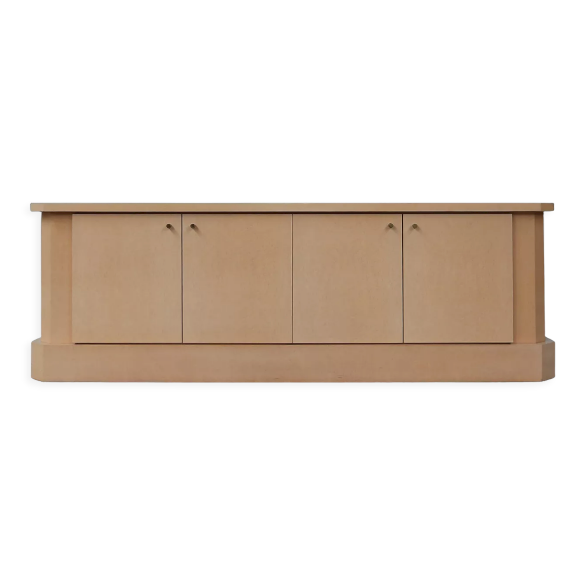 Ivory lacquer sideboard by Jean-Claude Dresse