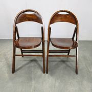 Pair of Bauhaus Folding Chairs B751 by Ligna, Czechoslovakia 1930s